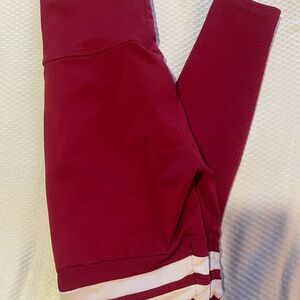 Bombshell Sportswear Red and White Leggings